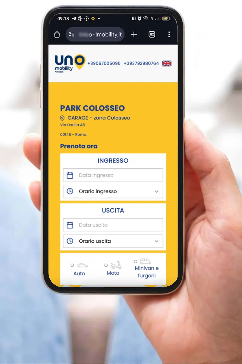 prenotazione parcheggio da smartphone